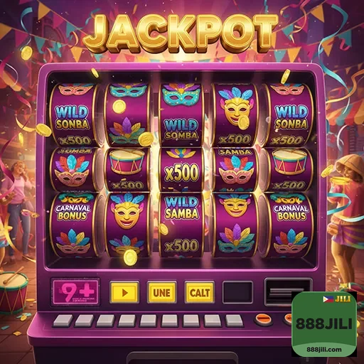 Excited player enjoying mobile slot games at 888jili